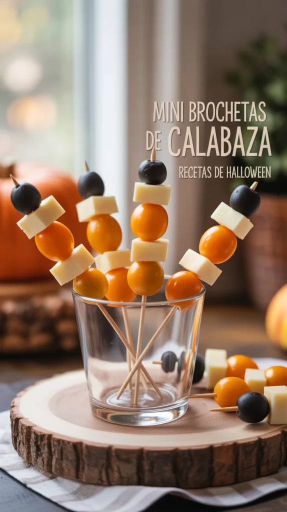 recetas halloween brochetas