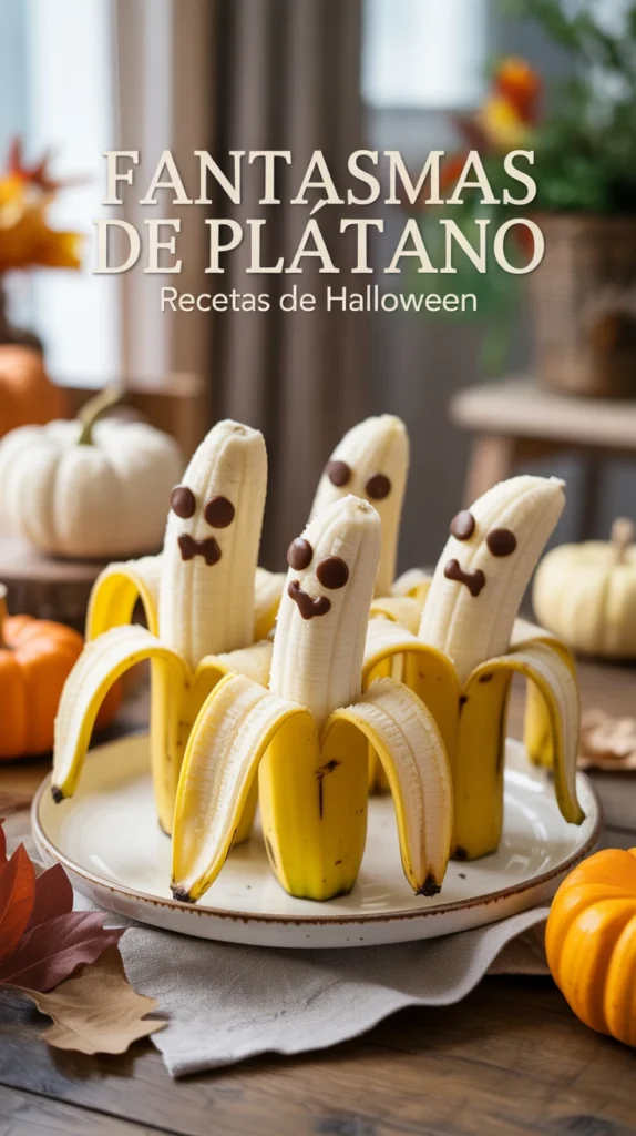 recetas halloween fantasmas platano
