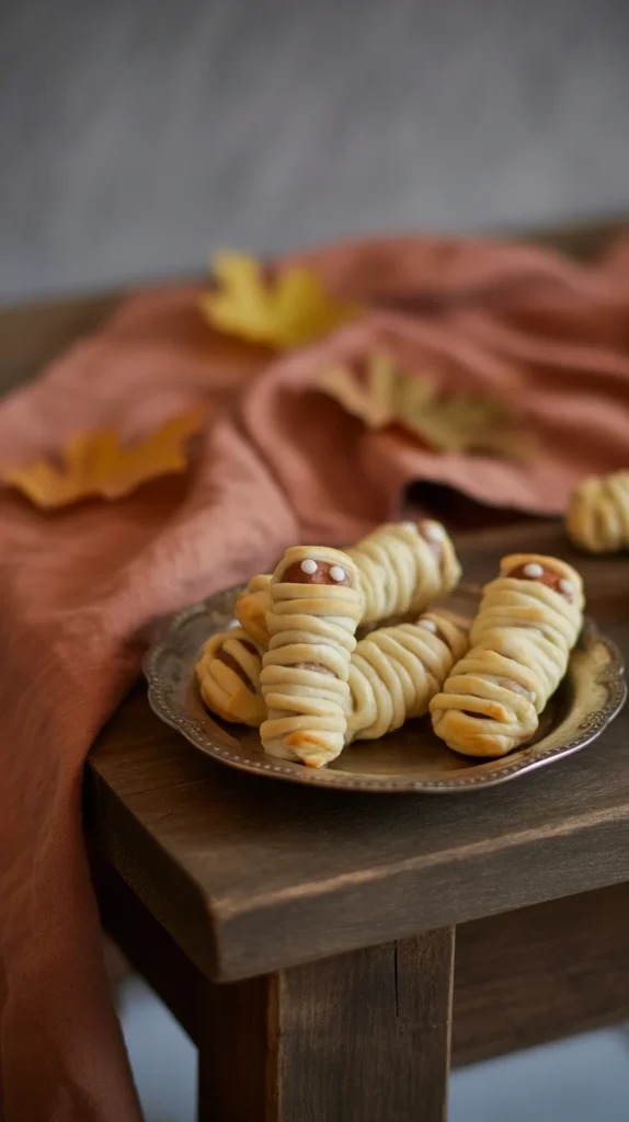 salchichas momia para halloween