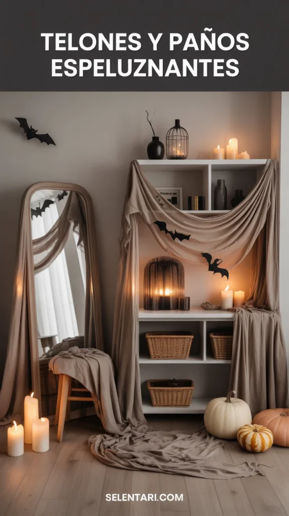 telas y paños espeluznantes para decoracion halloween