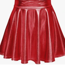 falda plisada metalizada