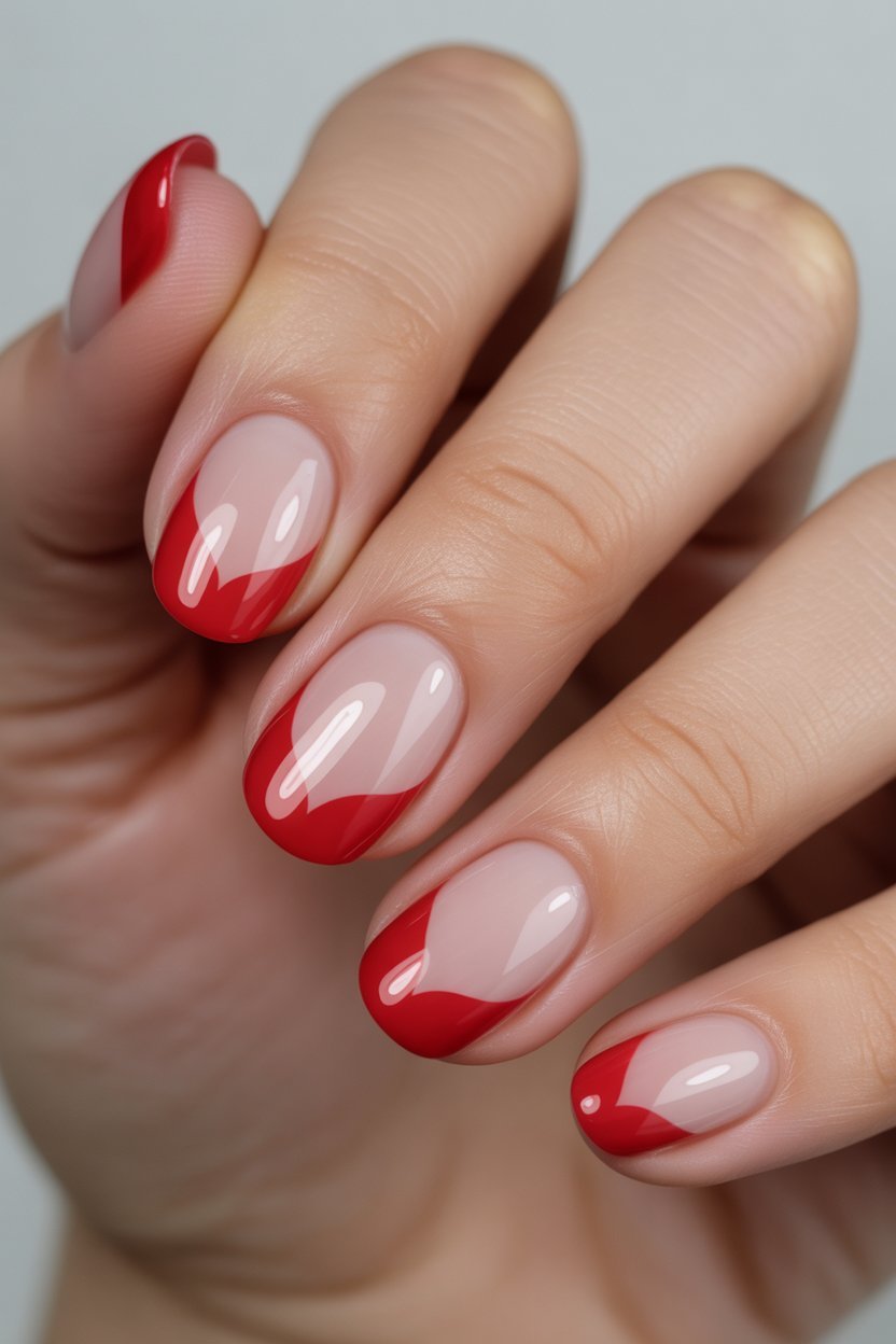 Francesa roja con punta en corazón