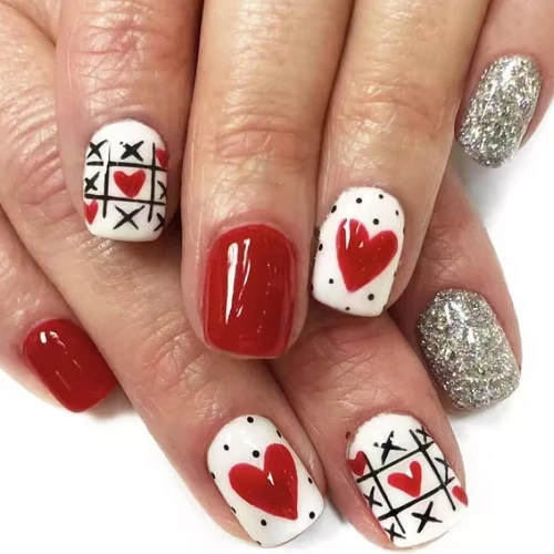 uñas san valentin